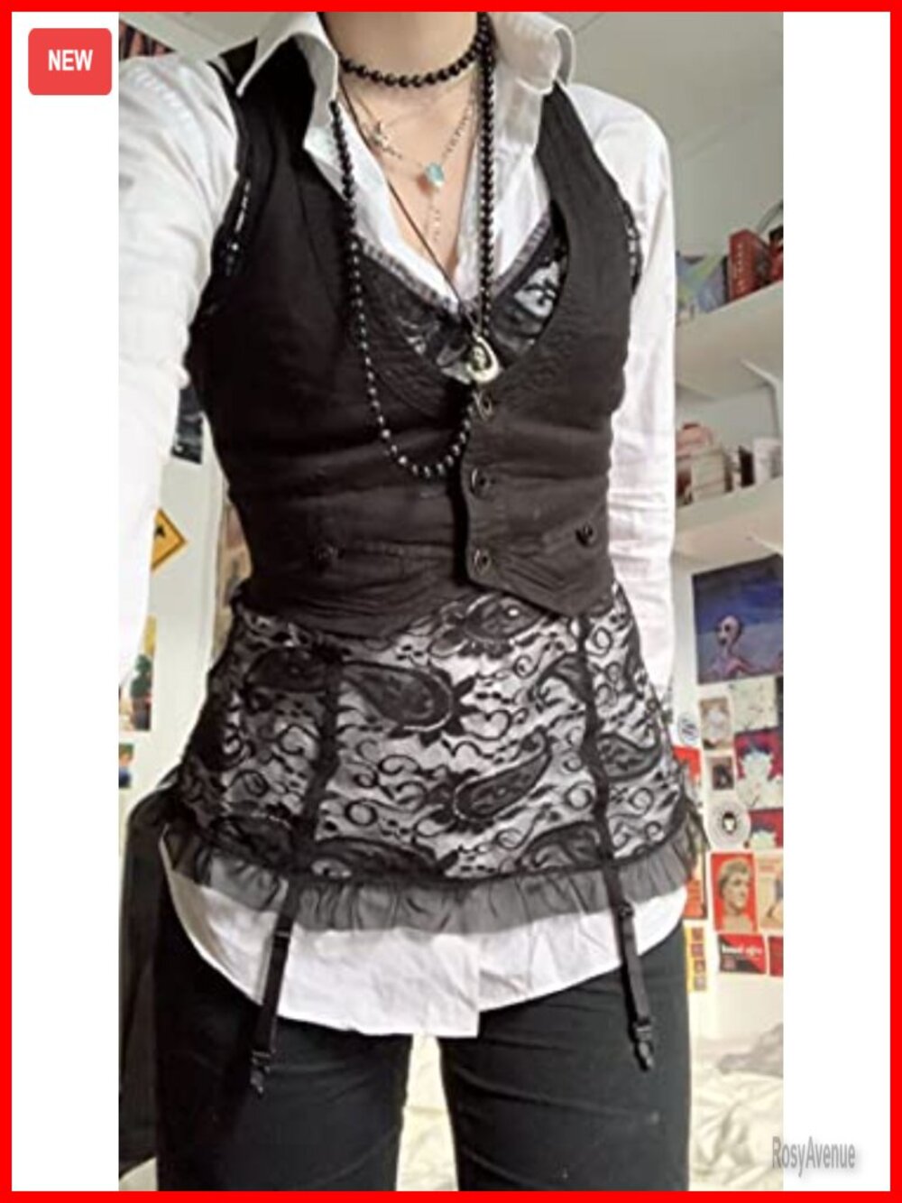 Women's Button Waistcoat Vest Dressy Crop Corset Bustier Racerback Tank Top - Picture 6 of 7